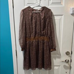 Dex Brown Floral Dress